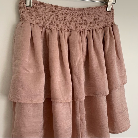 NWT - Beltaine Tiered Ruffle Skirt in Blush - Picture 10 of 12